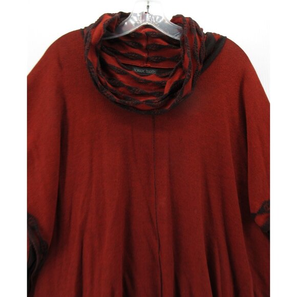 Nomadic Traders Sweater Small Medium Poncho Art to Wear Draped Cowl - Picture 2 of 8